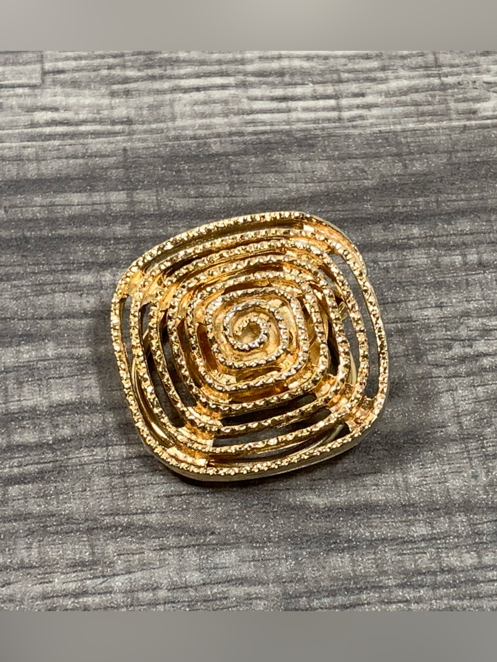 Vintage Scarf Clip Western Germany Gold Tone Estate Jewelry